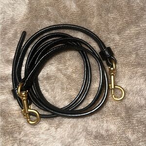 Black Leather Strap with Gold Clasps Tory Burch